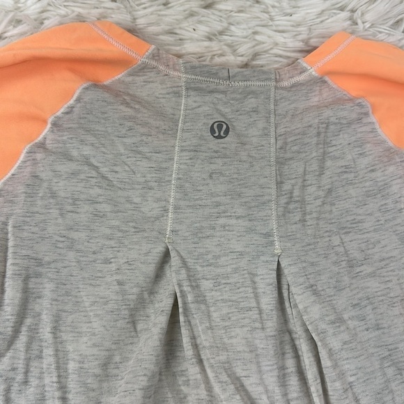 Lululemon Spincity Long Sleeve Heathered Polar Cream Creamsicle - Picture 6 of 6